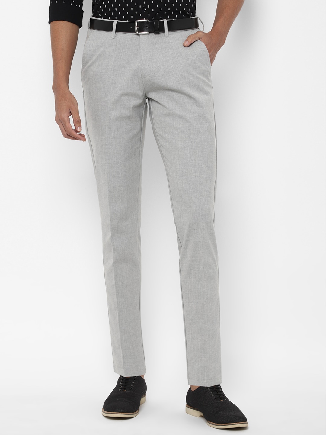 

Allen Solly Men Grey Slim Fit Trousers