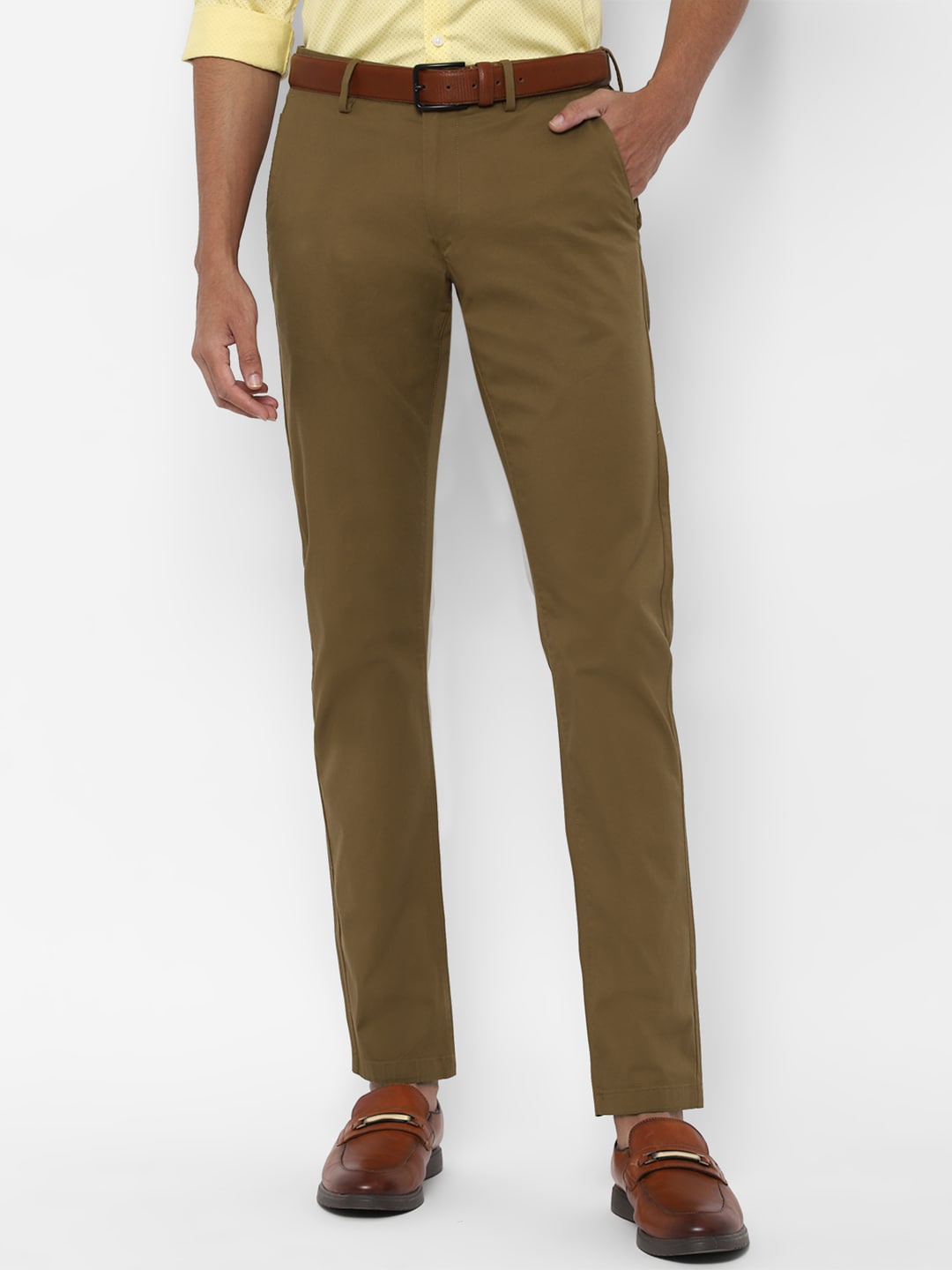 

Allen Solly Men Brown Slim Fit Trousers