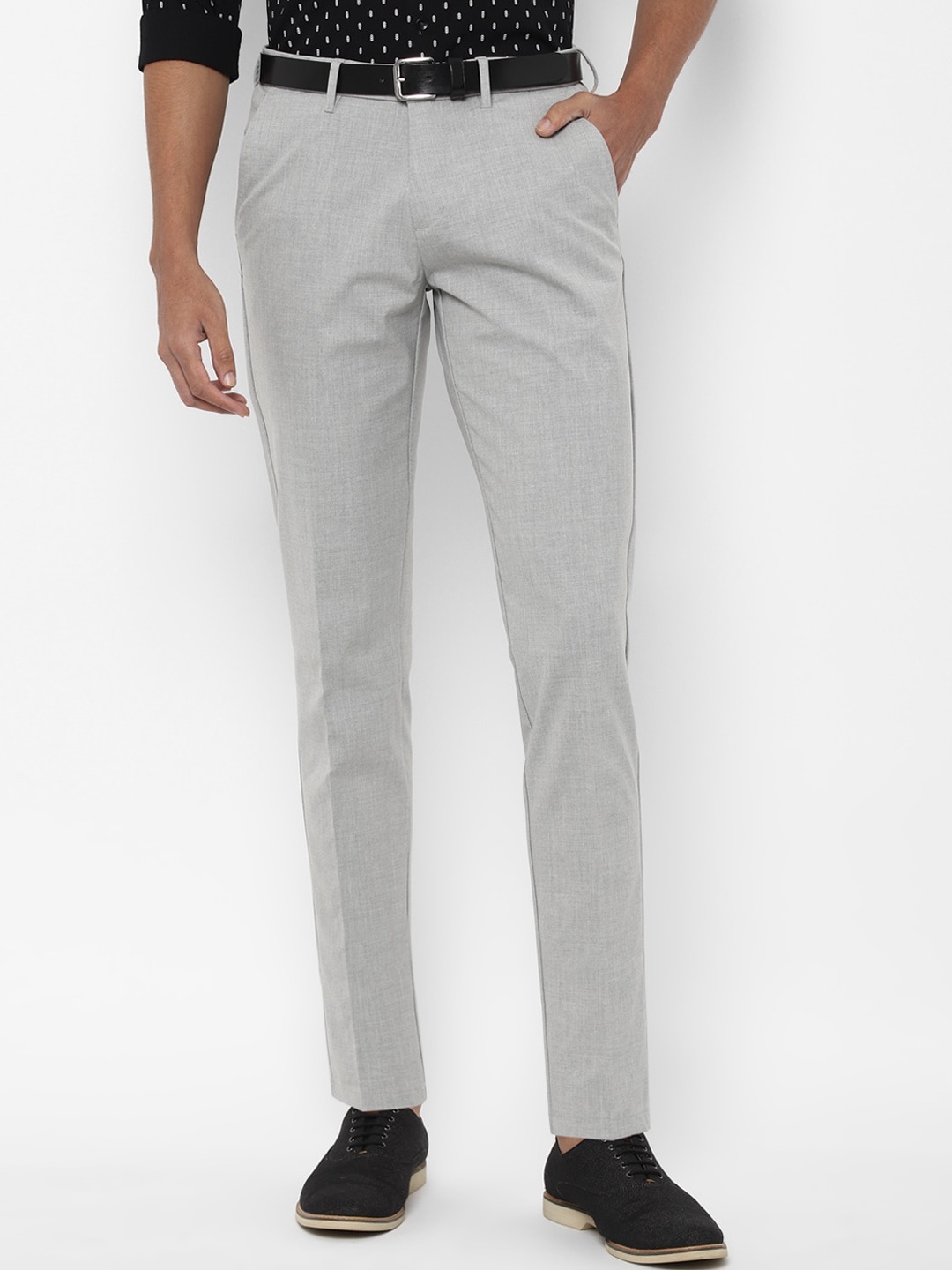 

Allen Solly Men Grey Slim Fit Trousers