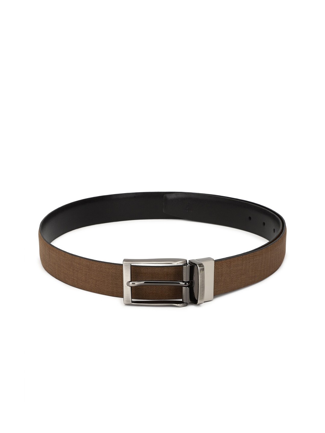 

Van Heusen Men Black Textured Reversible Leather Belt