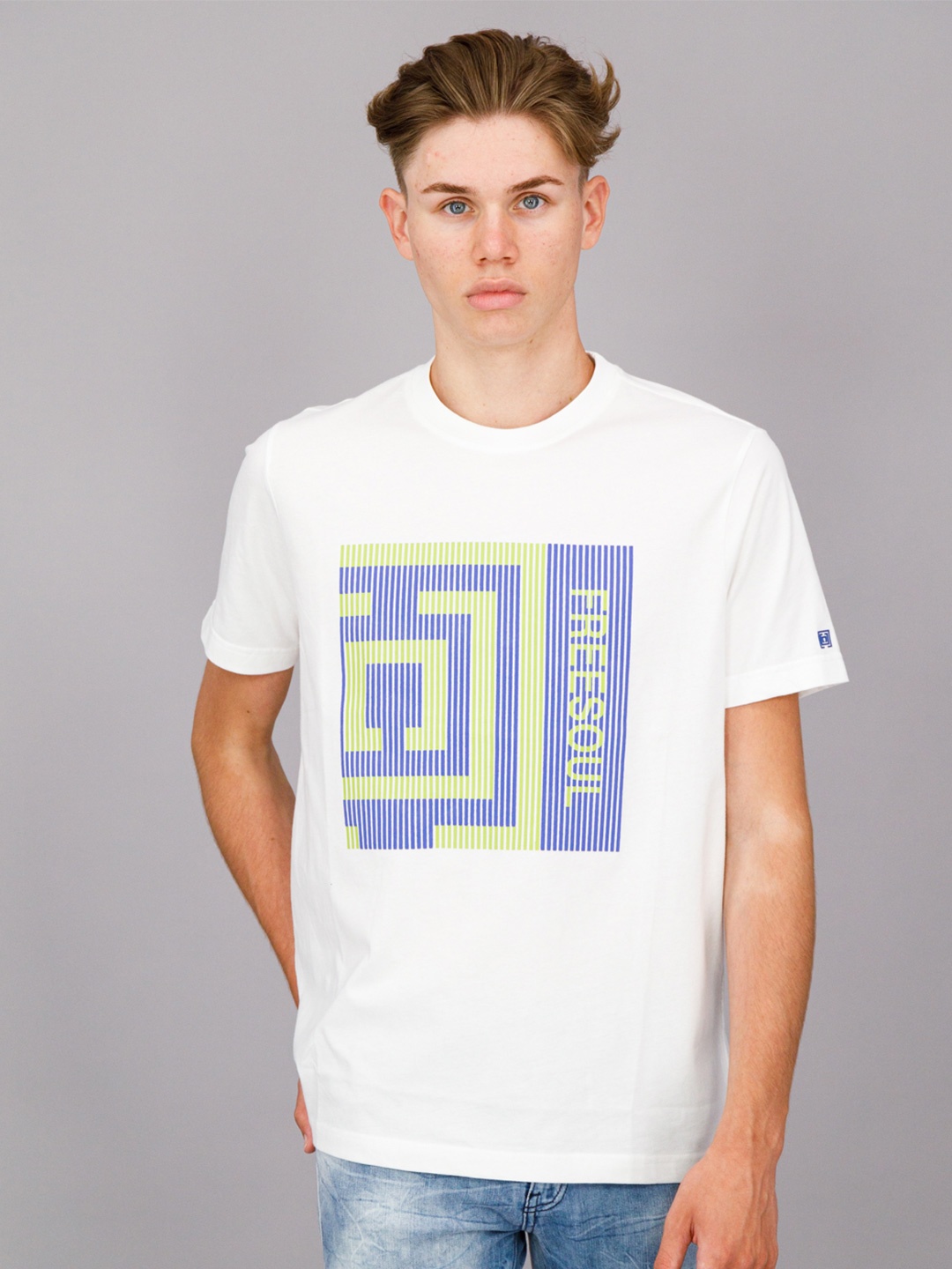 

FREESOUL Men White Printed Pure Cotton T-shirt