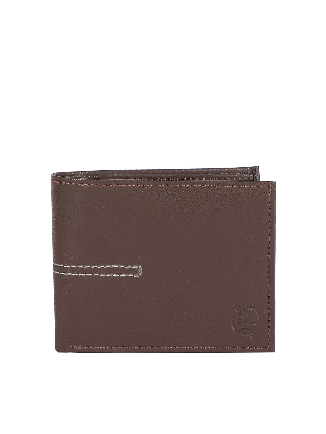 

ZEVORA Men Brown PU Two Fold Wallet