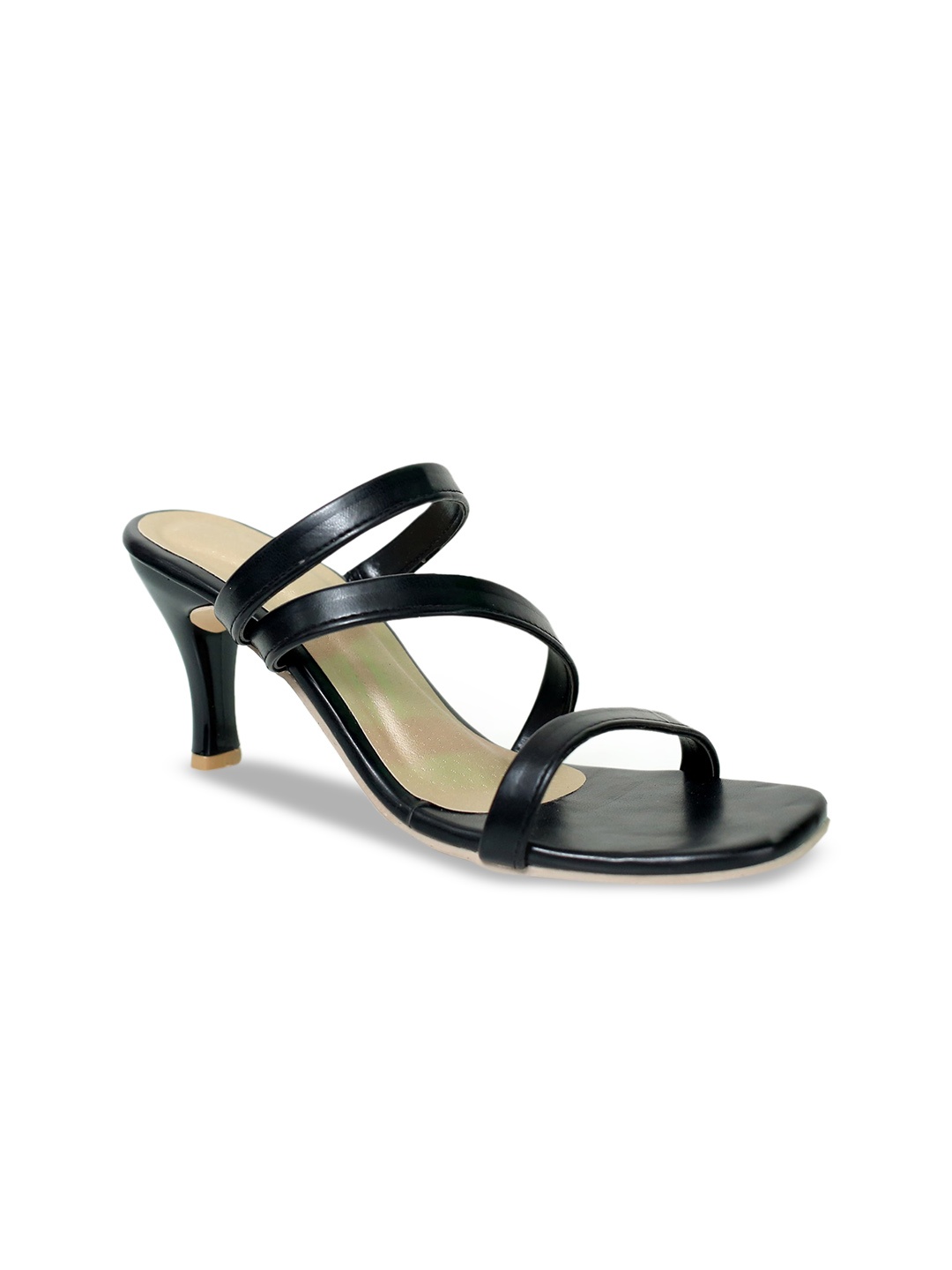 

Glitzy Galz Black Sold Slim Sandals