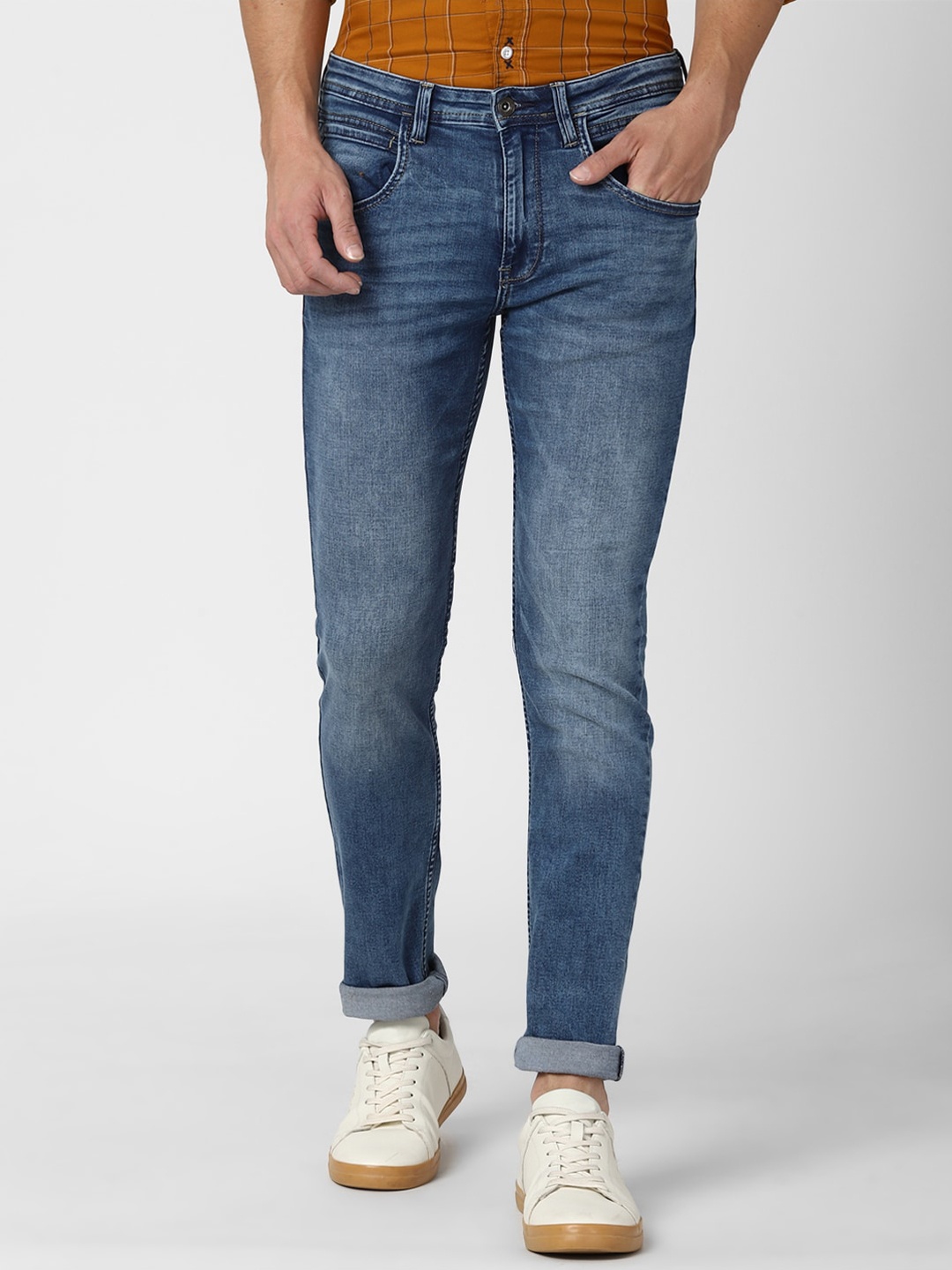 

VAN HEUSEN DENIM LABS Men Blue Skinny Fit Heavy Fade Jeans