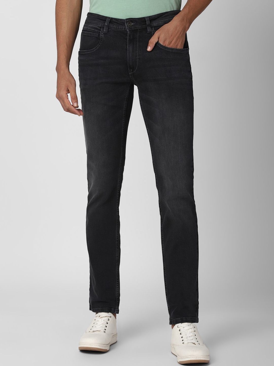 

VAN HEUSEN DENIM LABS Men Grey Slim Fit Light Fade Jeans