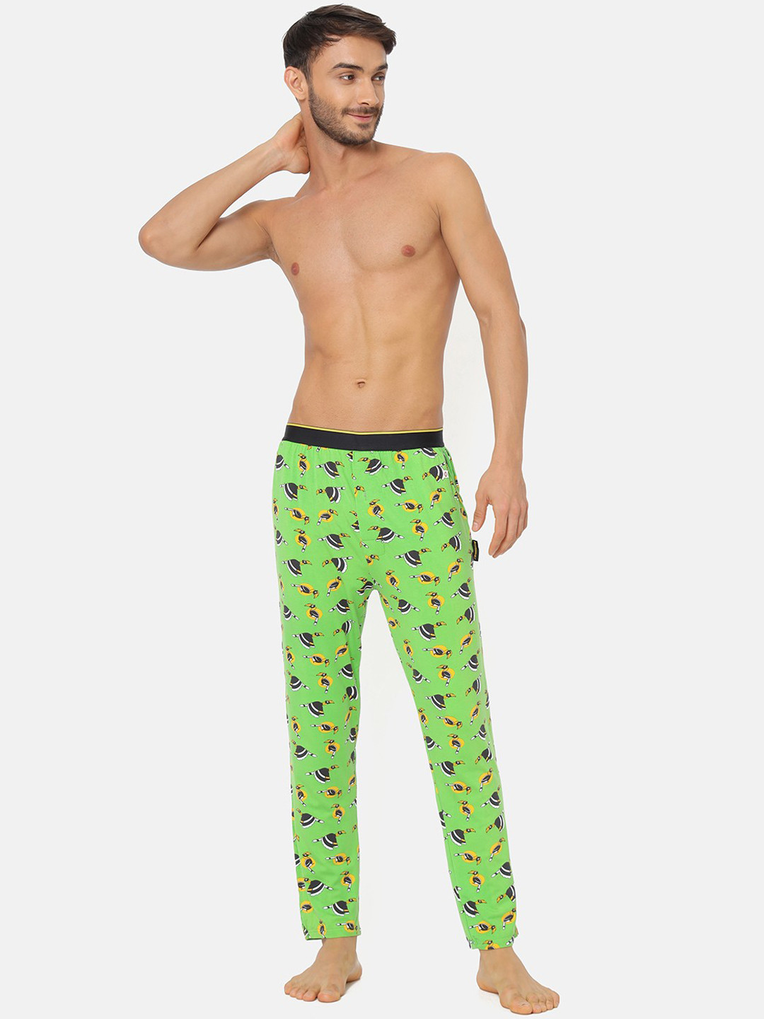 

bummer Men Printed Micro Modal Chill Bill Lounge Pant, Green