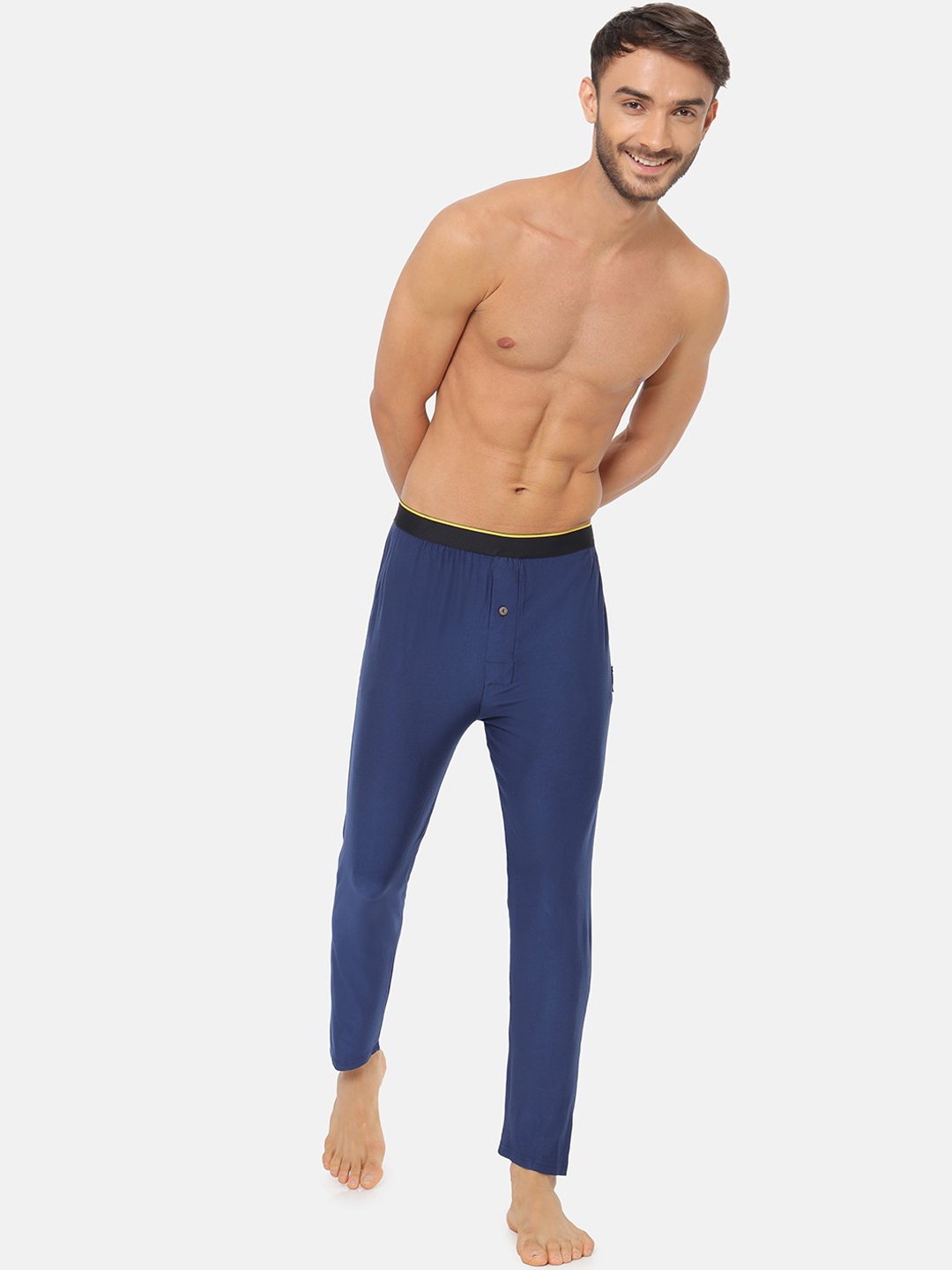 

bummer Men Micro Modal Solid Galactic Lounge Pants, Navy blue