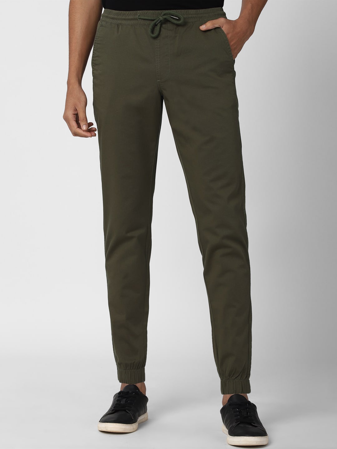 

Van Heusen Sport Men Olive Green Joggers Trousers