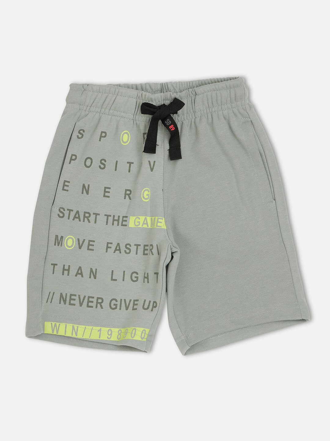 

Sweet Dreams Boys Grey & Yellow Printed Lounge Shorts
