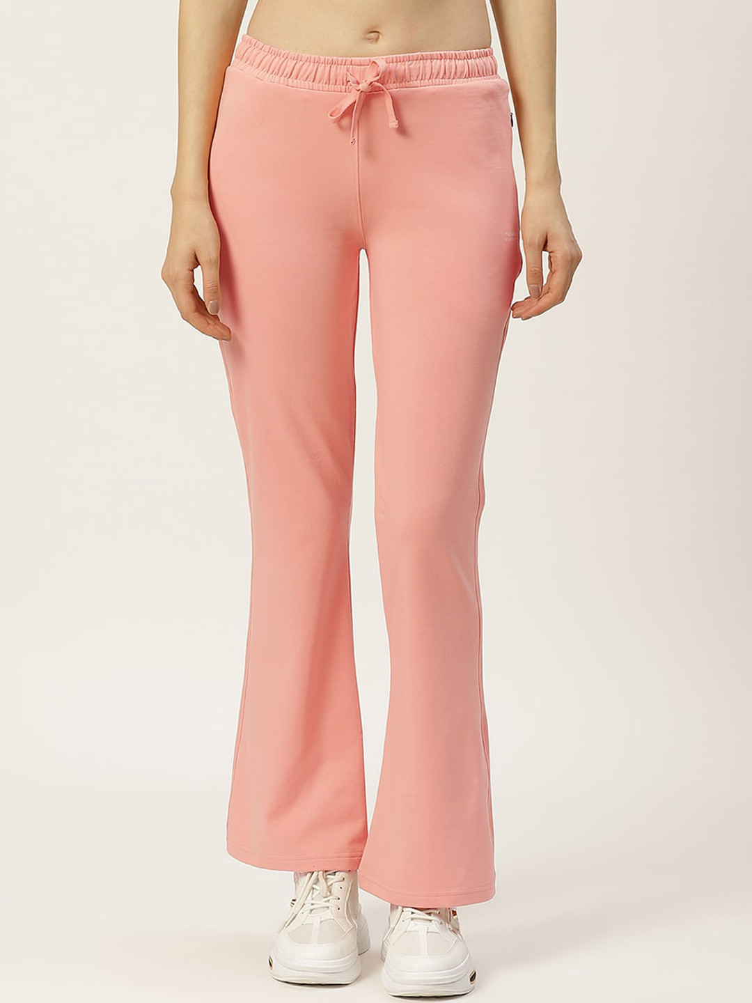 

FEMEA Women Peach Solid Bootcut Track Pants