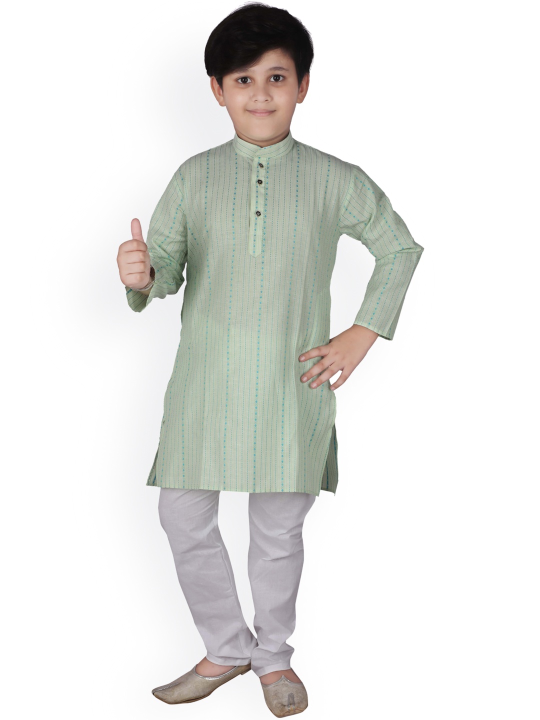 

Pro-Ethic STYLE DEVELOPER Boys Green Kurta with Pyjamas