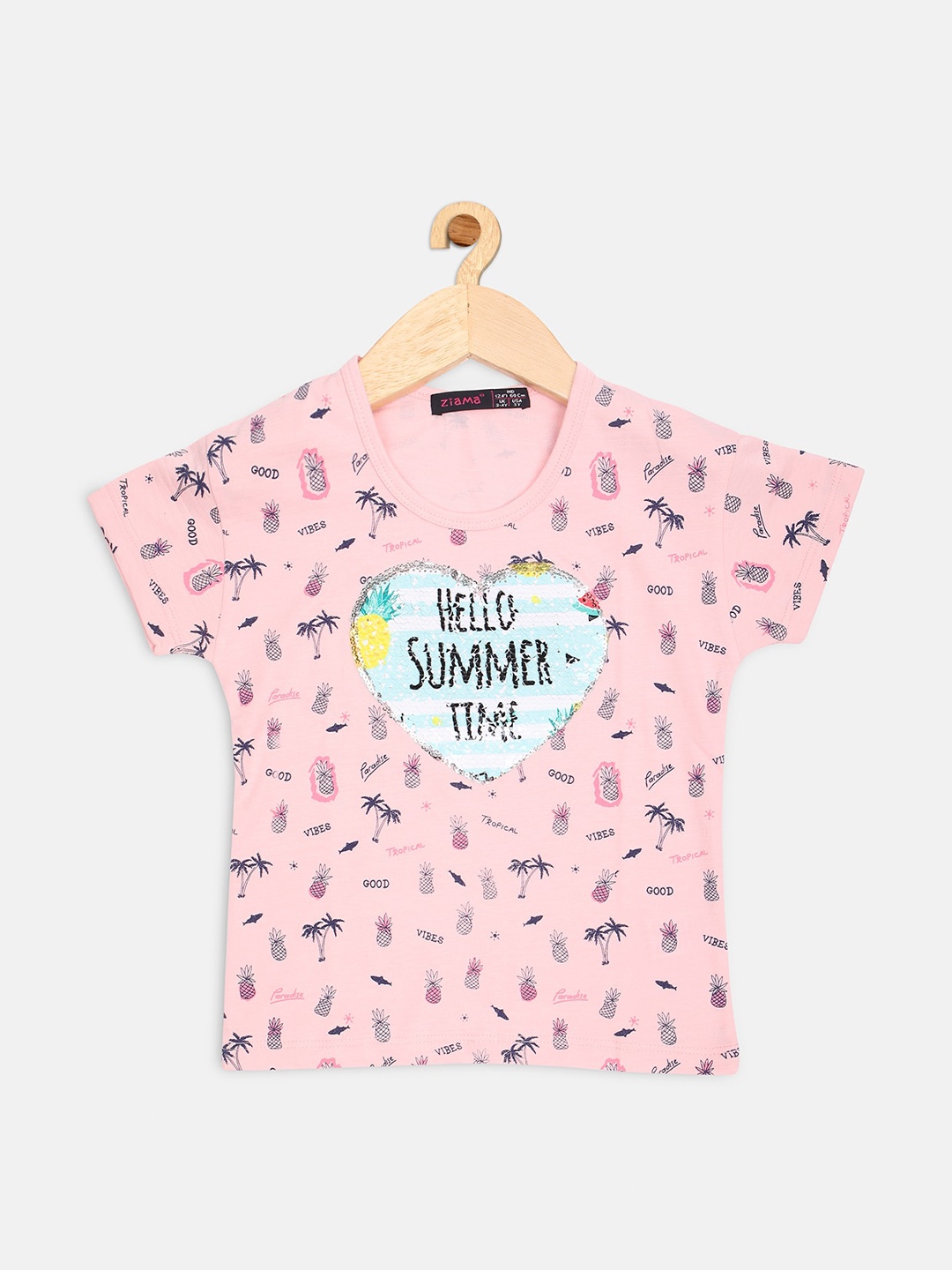 

Ziama Pink Printed Top