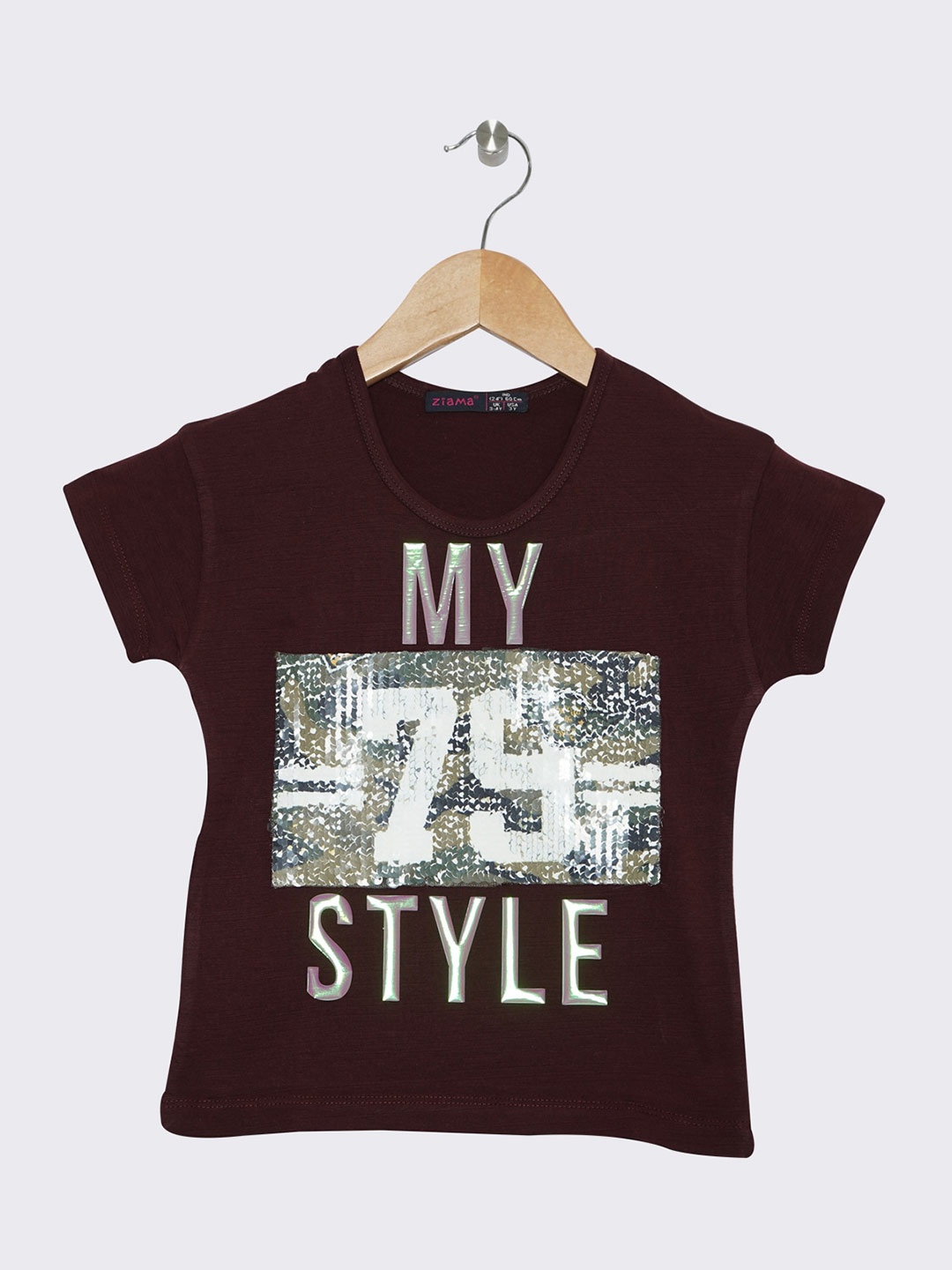 

Ziama Burgundy Print Top