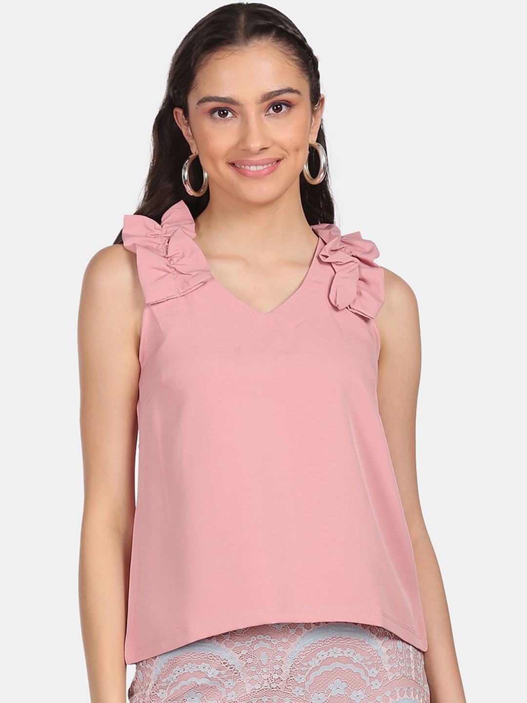 

Sugr Pink Ruffles Top