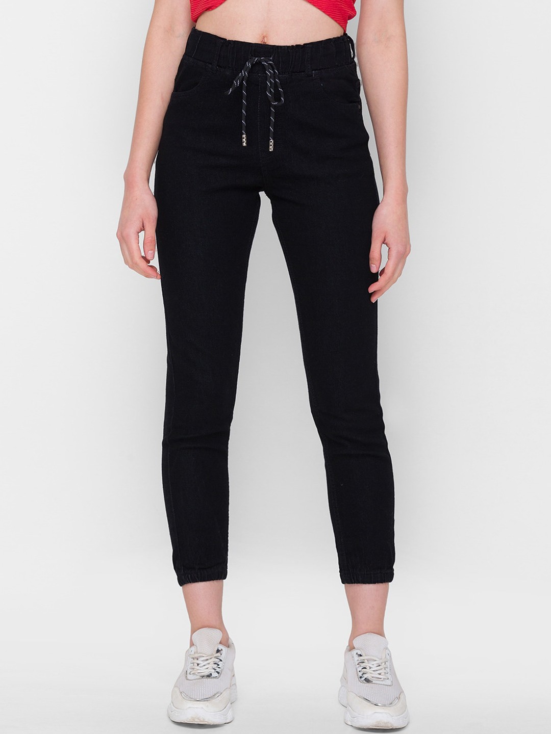 

ZOLA Women Black Solid Ankle Length Joggers
