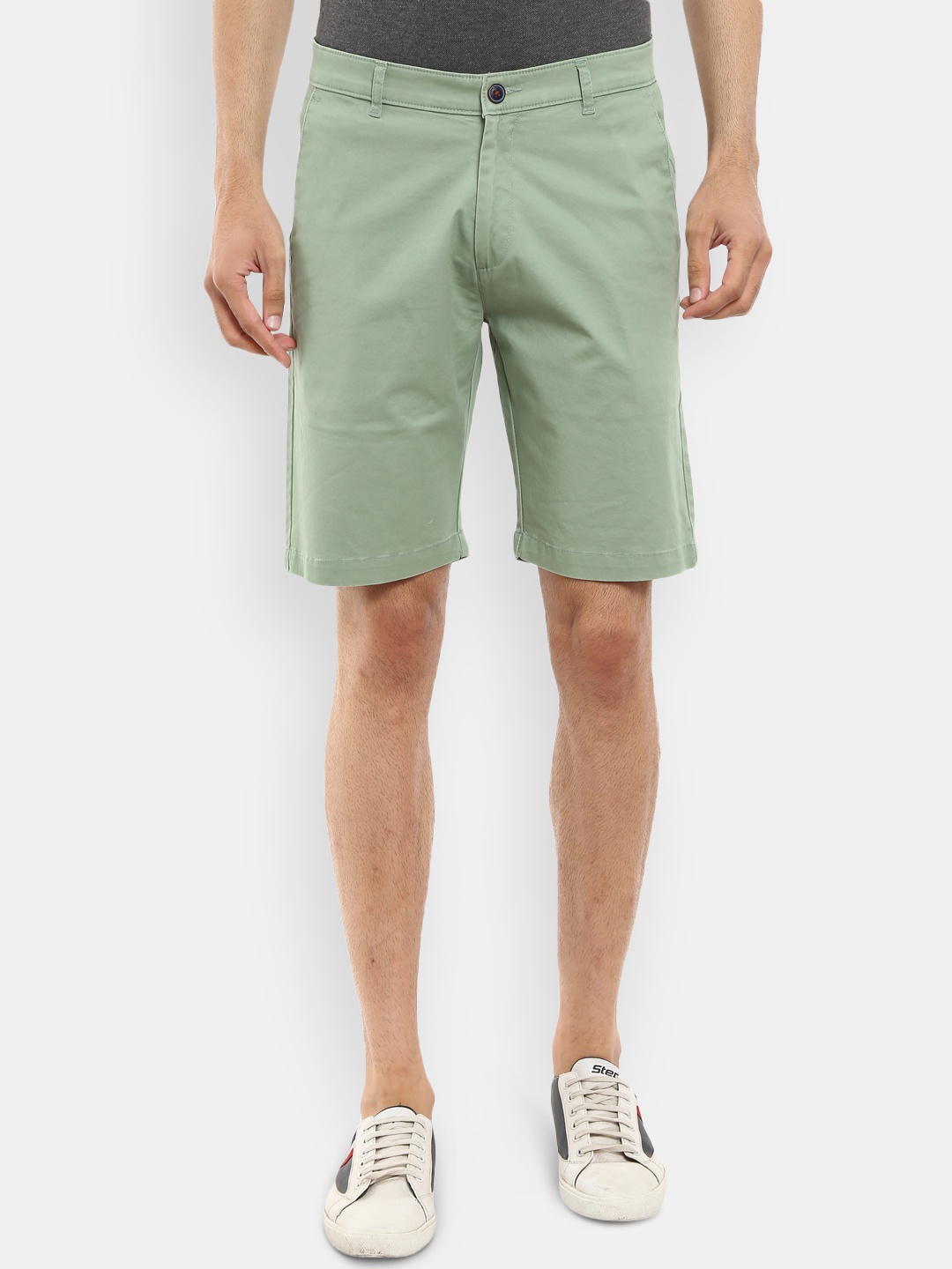 

V-Mart Men Green Twill Cotton Chino Shorts