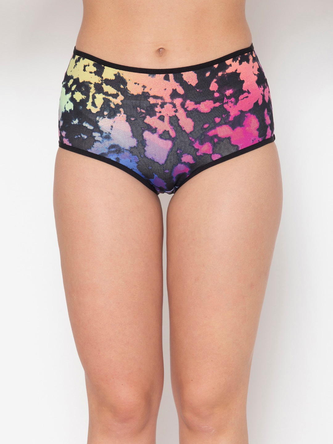 

Clovia Women Black & Pink Printed Cotton Hipster Briefs PN3170B133XL