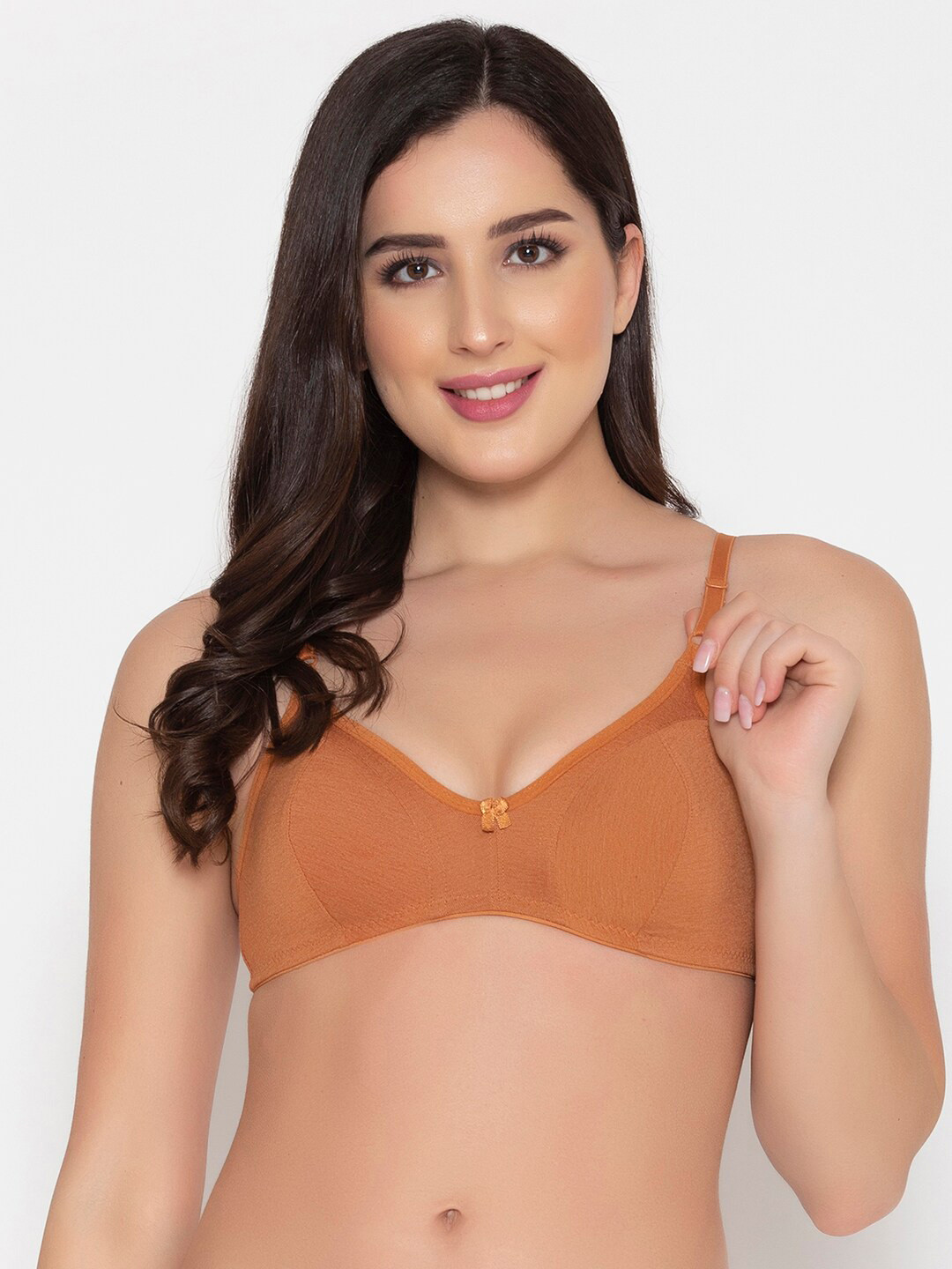 

Clovia Orange Cotton Non-Padded Non-Wired Full Cup Bra