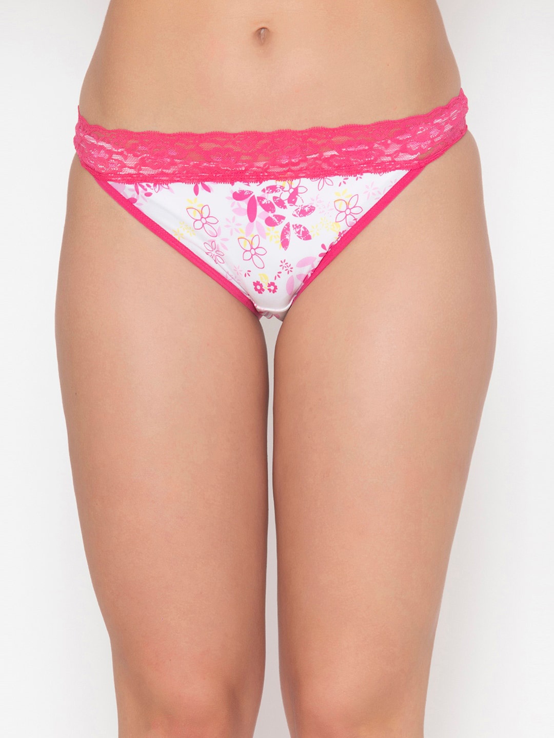 

Clovia Women Pink Floral Printed Low-Rise Bikini Briefs