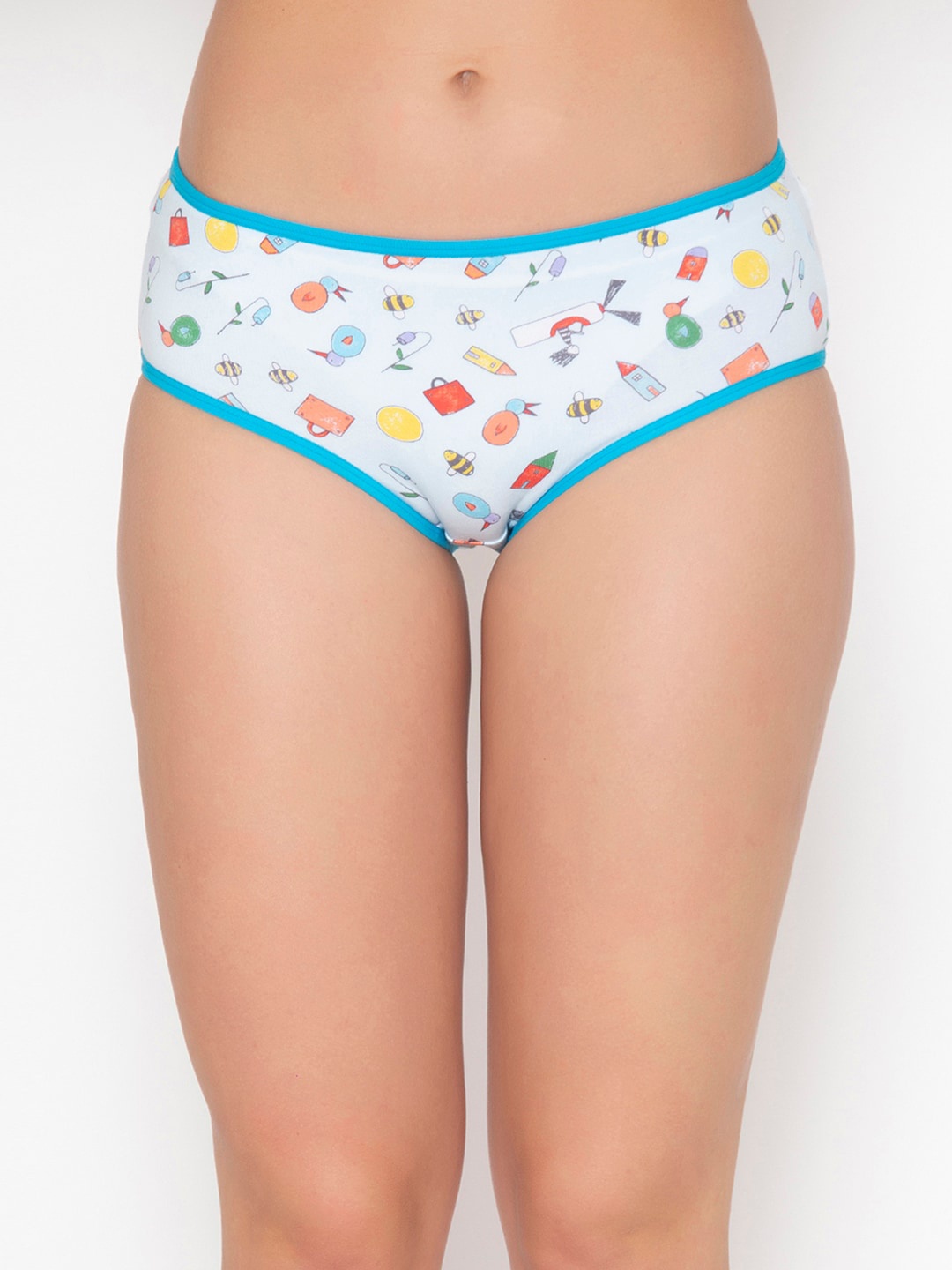 

Clovia Women White Printed Hipster Briefs PN3411U033XL