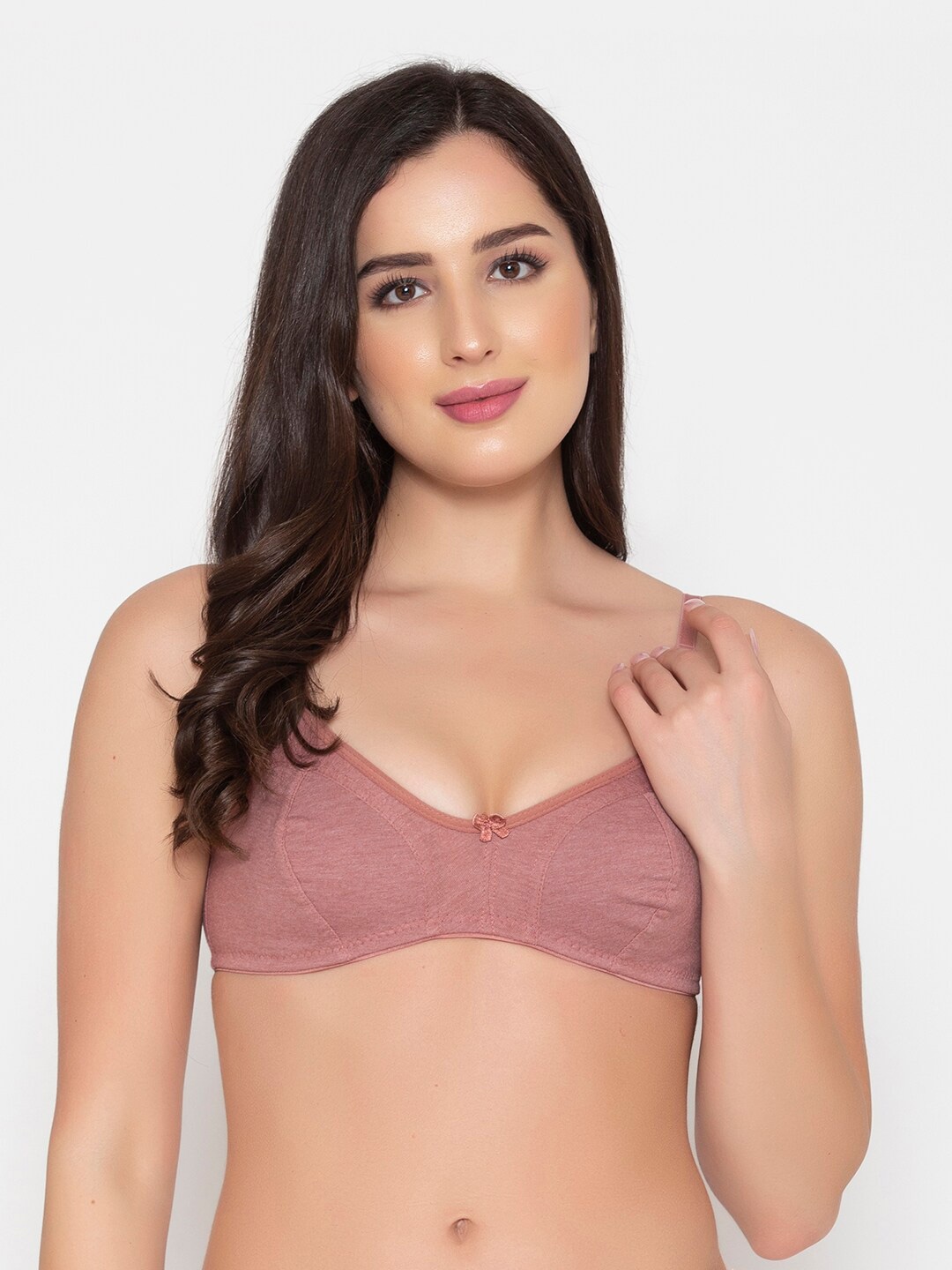 

Clovia Pink Solid Non Padded Everyday Bra