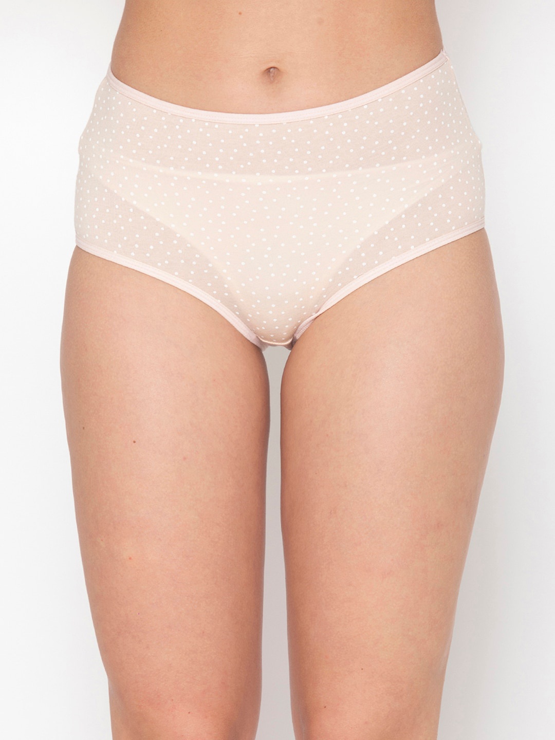 

Clovia Women Peach Polka Dot Printed Cotton Hipster Panty PN3221C22L