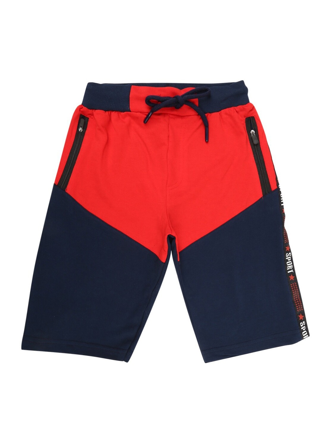 V-Mart Boys Navy Blue Colourblocked Outdoor Shorts