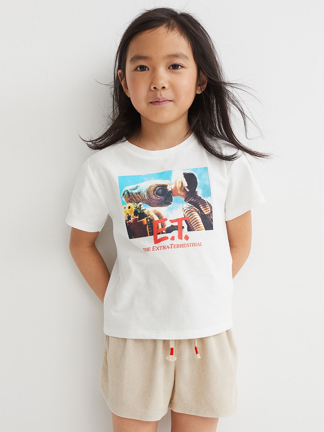 

H&M Girls White 2-Piece Printed Set