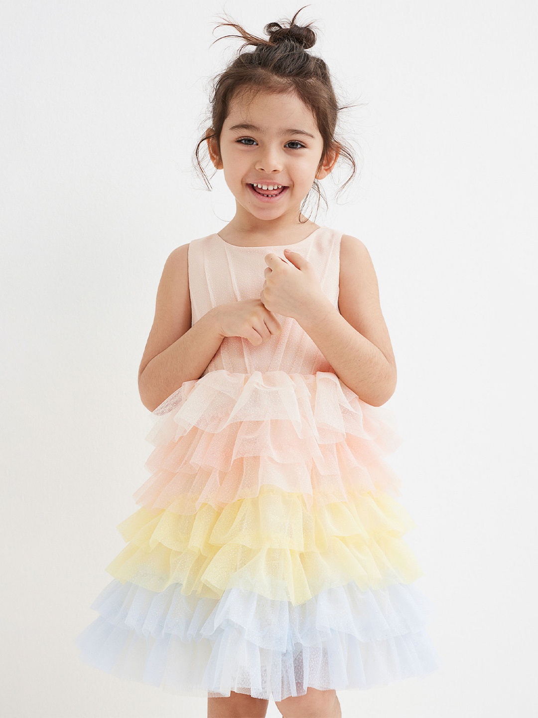 

H&M Girls Multi Flounced Tulle Dress