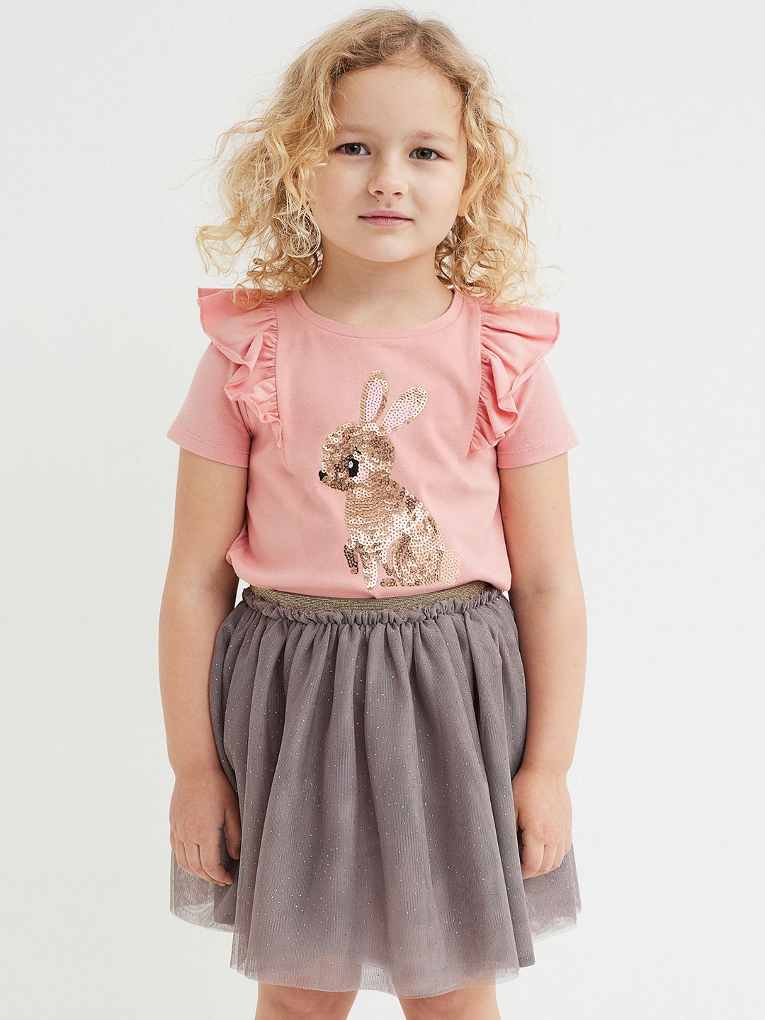 

H&M Girls Set of 2 Pink & Purple Top & Skirt