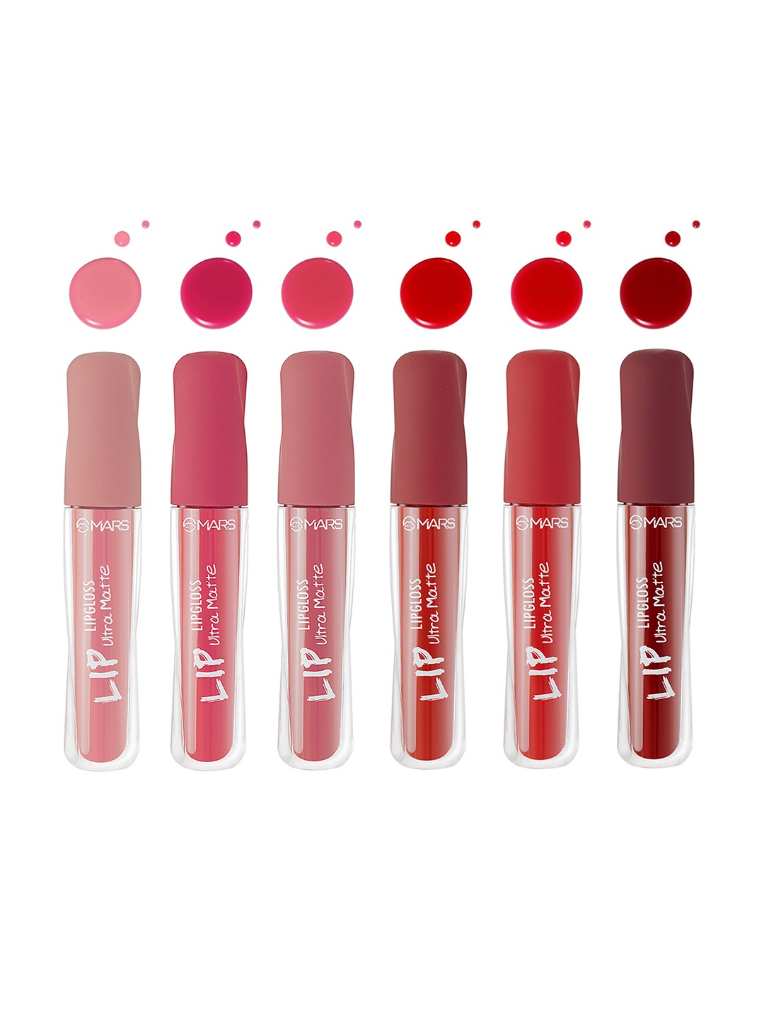 

MARS Set of 4 Ultra Matte & Smudge Proof Lip Gloss - 30ml, Multi