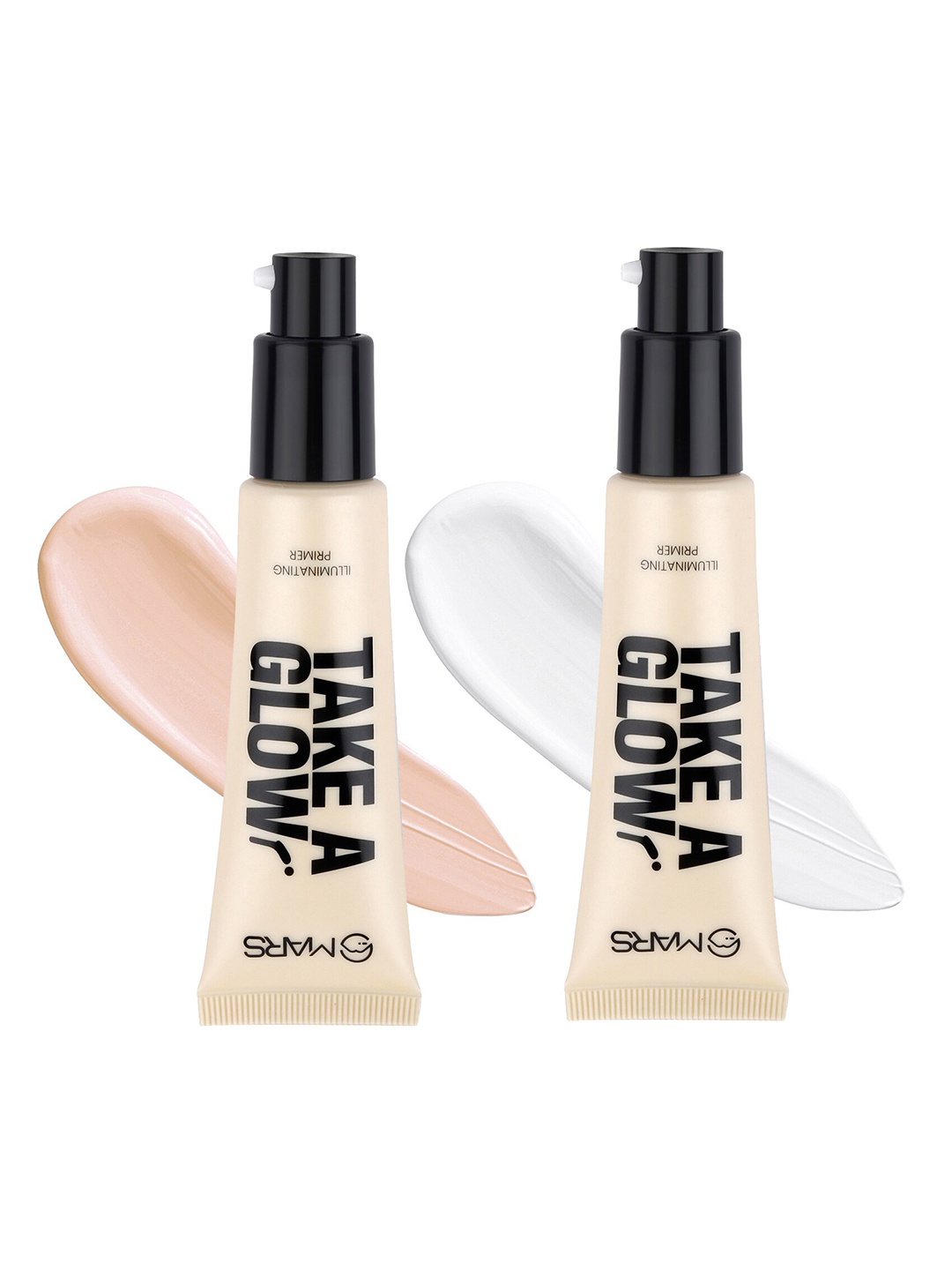 

MARS Set of 2 Take A Glow Illuminating Primer Highlighter - Moon Glow 01 & Light Beam 02, Gold