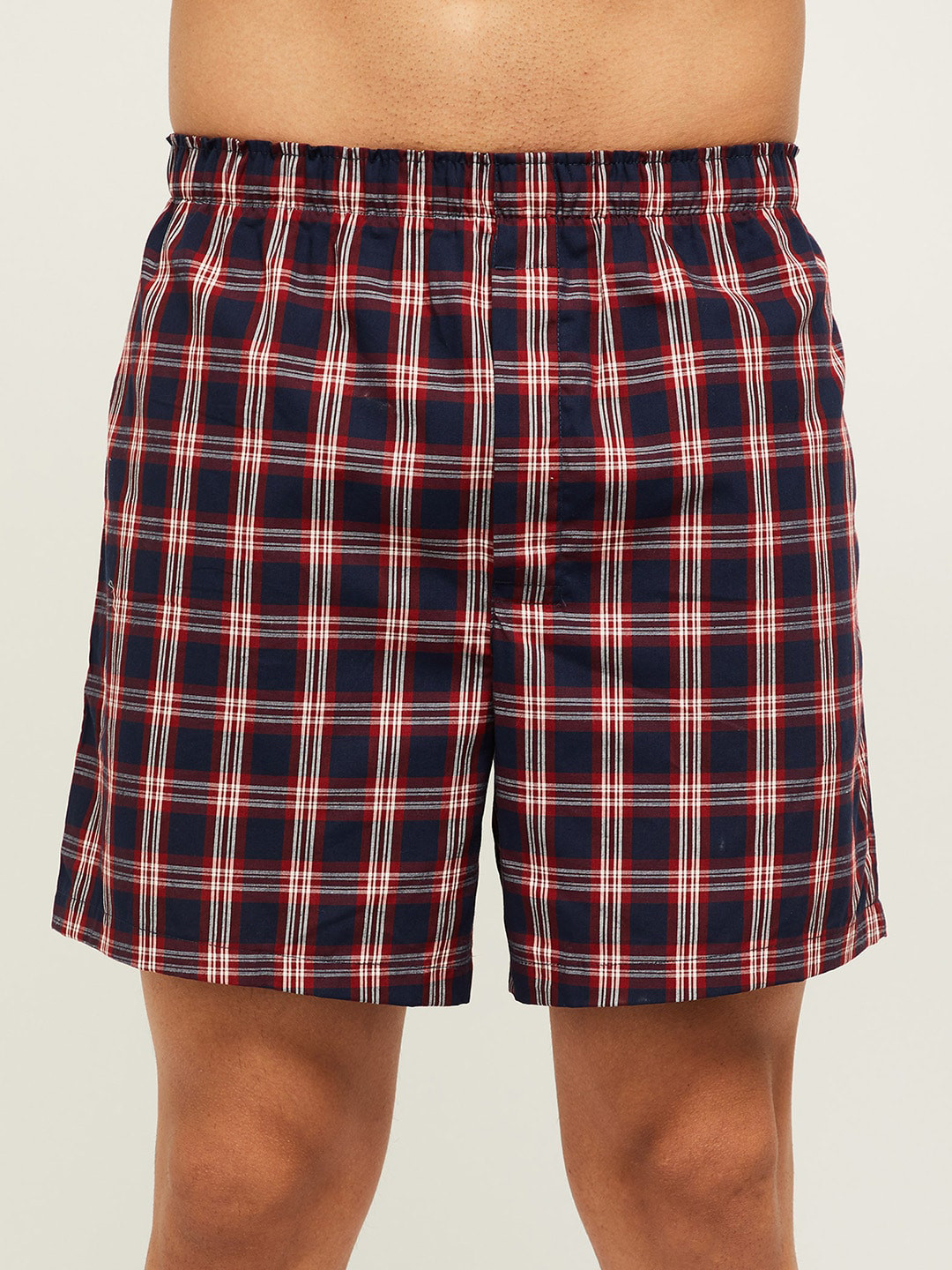 

max Men Red Checked Pure Cotton Boxers