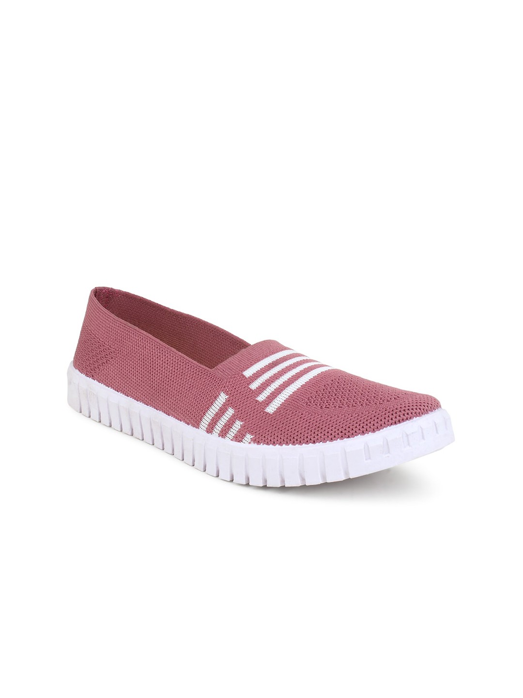 

Champs Women Pink Woven Design Slip-On Sneakers