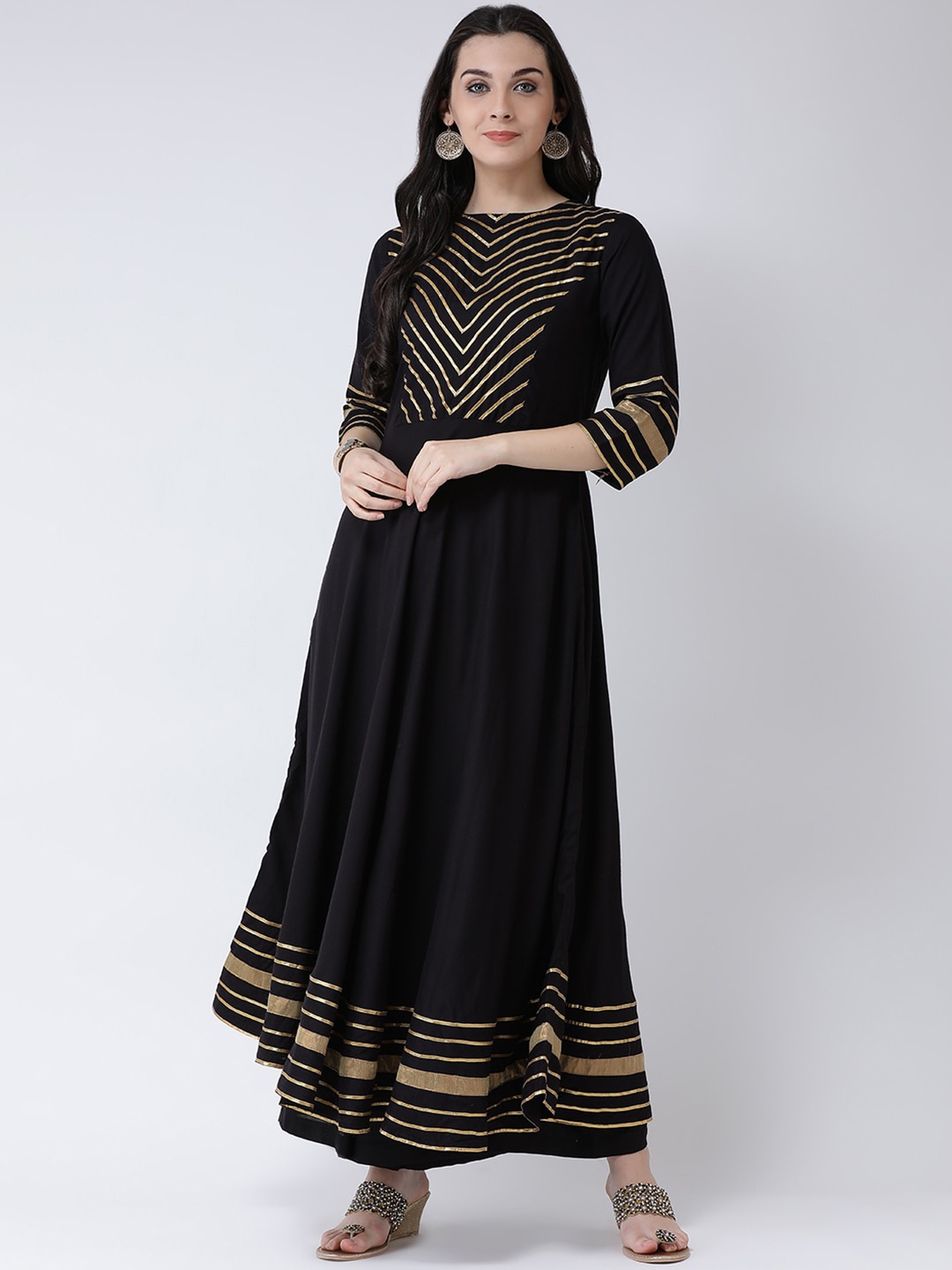 

Castle Lifestyle Women Black Yoke Design Anarkali Kurta