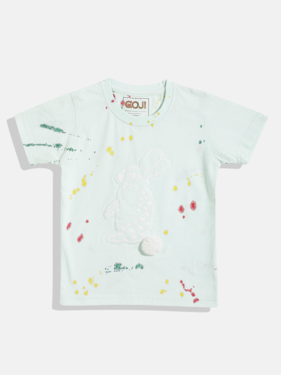 

GOJI Kids Sea Green Dyed Applique T-shirt