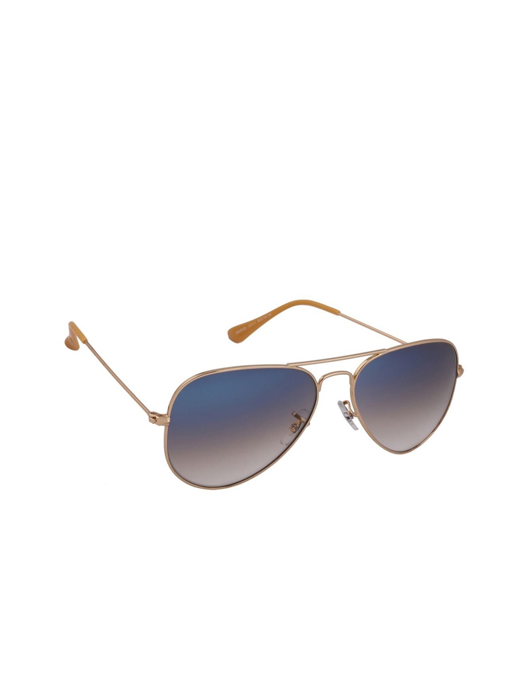 

GIO COLLECTION Men Blue Lens & Gold-Toned UV Protected Aviator Sunglasses GM6123C011BL