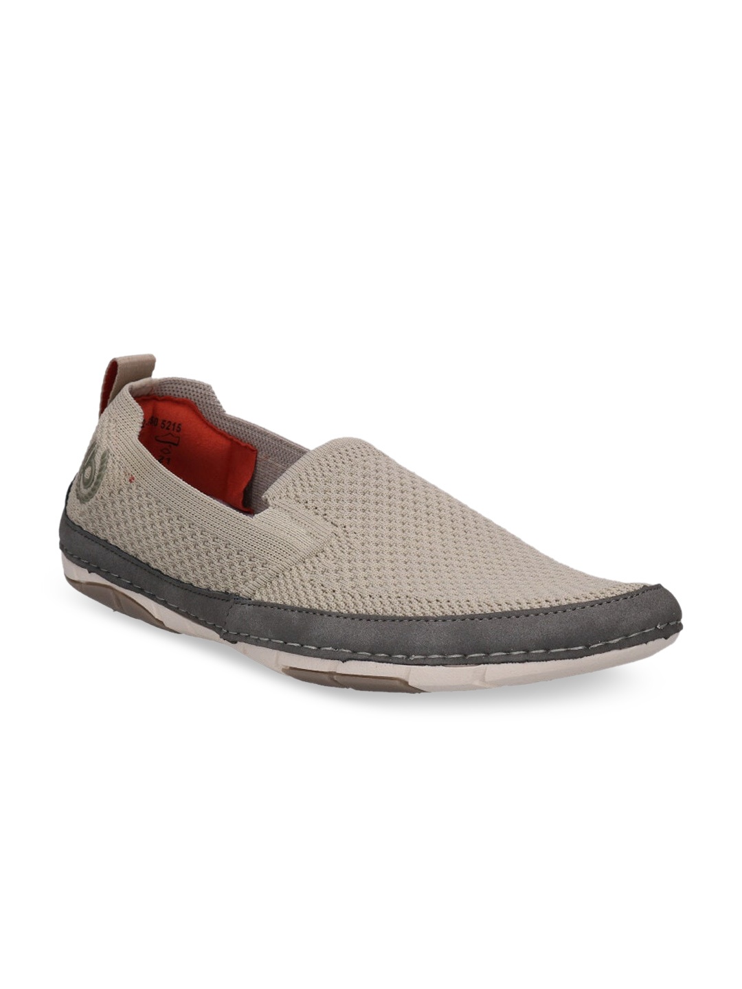 

Bugatti Men Grey Woven Design Slip-On Sneakers