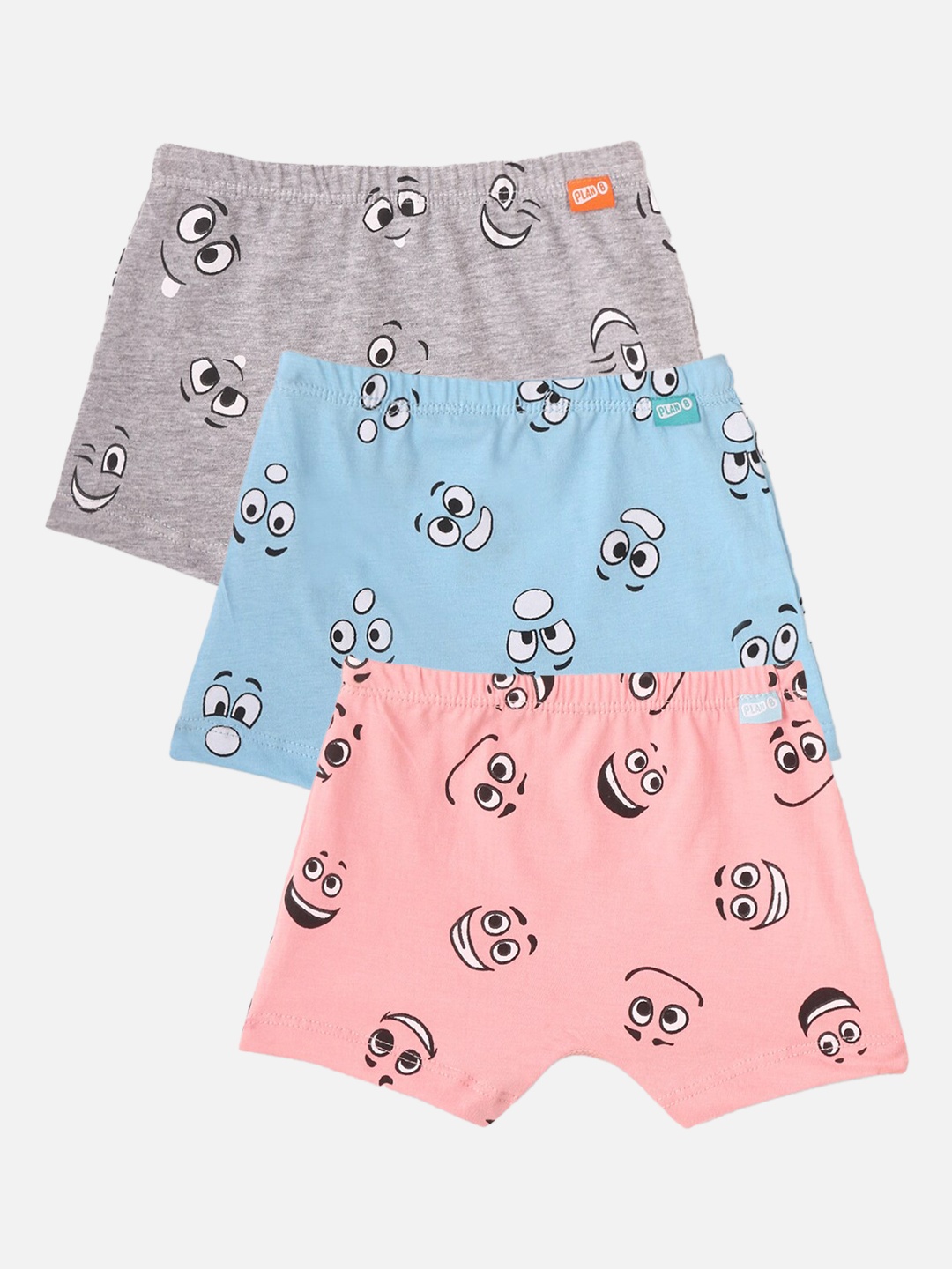 

You Got Plan B Girls Emojis Printed Shorts, Peach