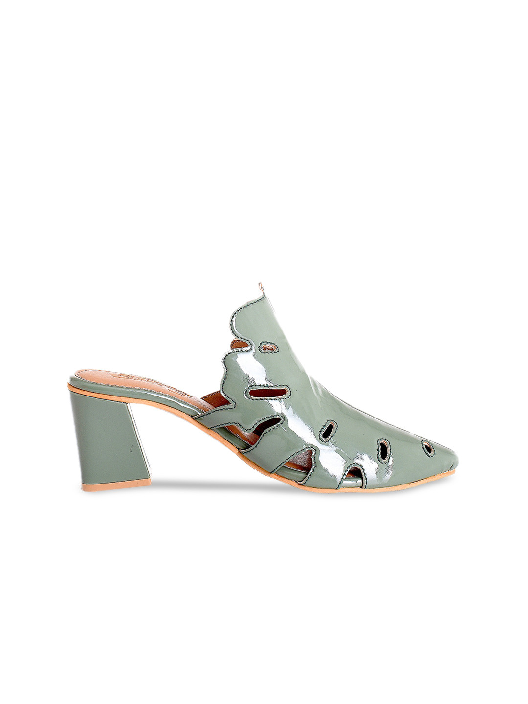 

Sole House Women Olive Green PU Heels