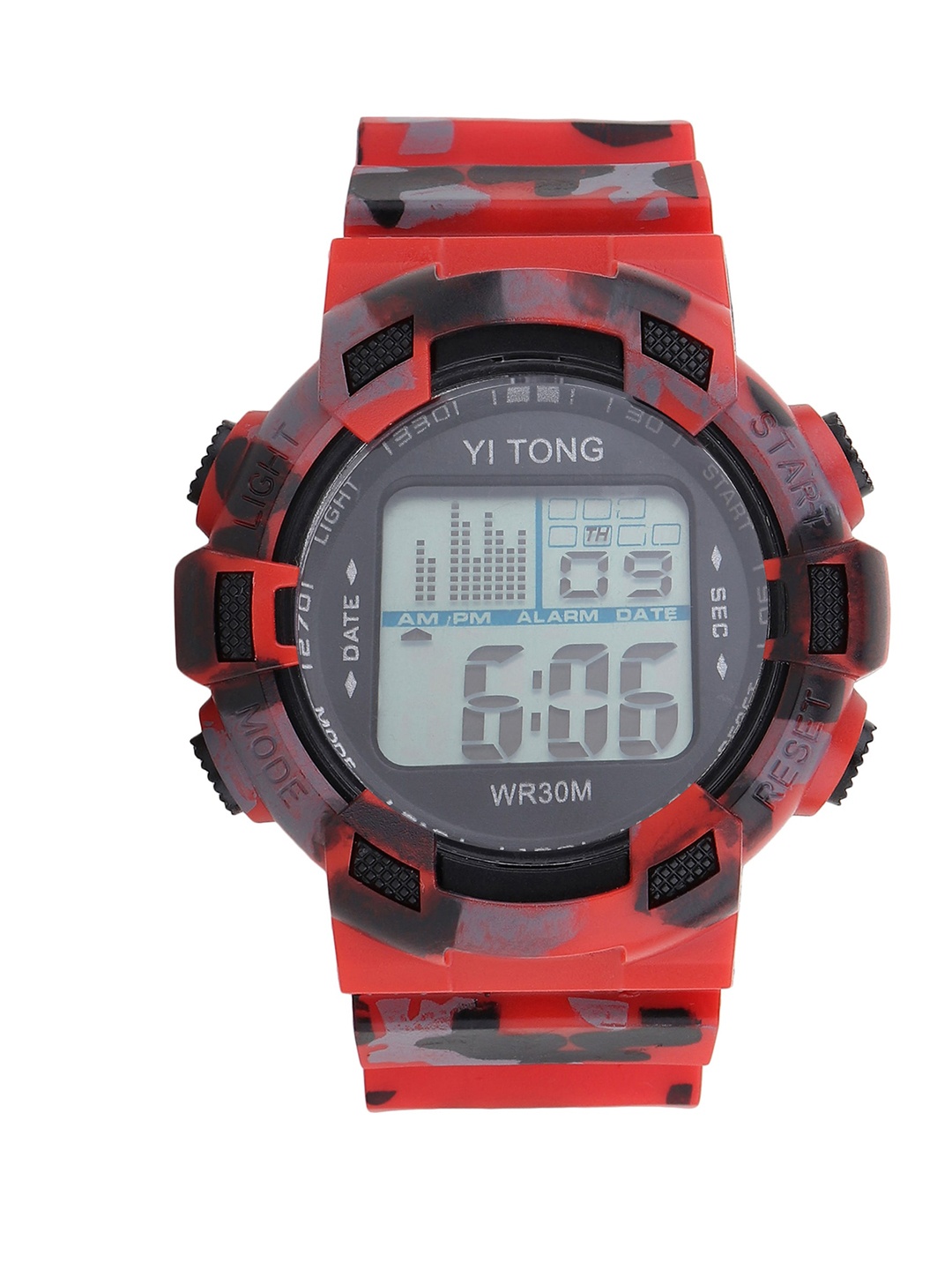 

Fantasy World Unisex Kids Grey Dial & Red Textured Straps Digital Multi Function Watch