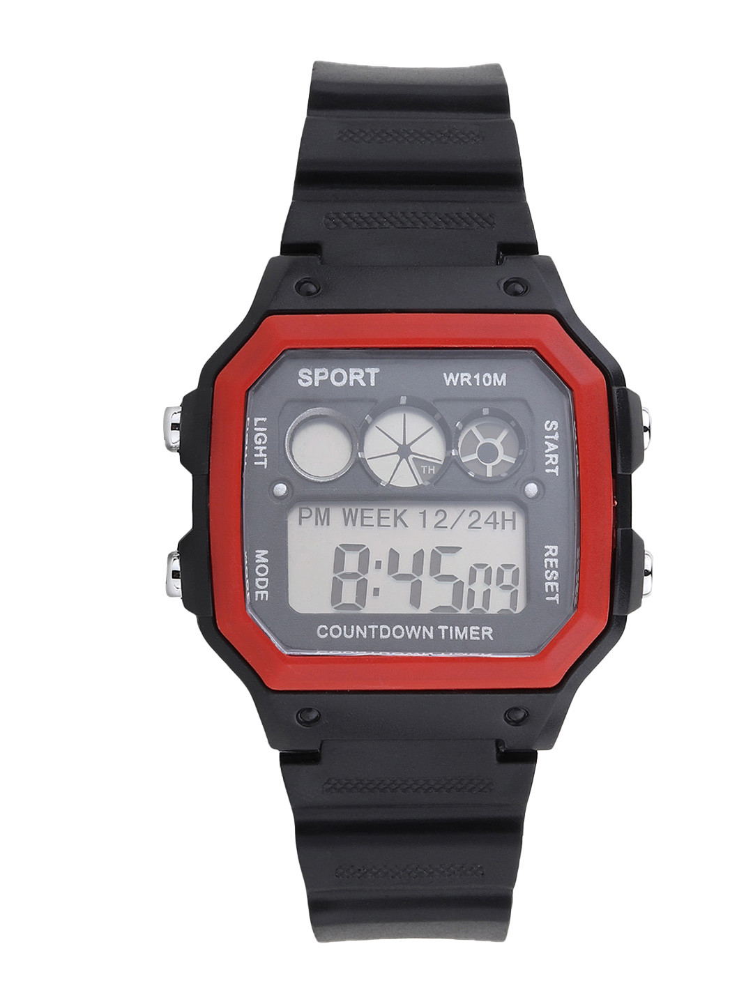 

Fantasy World Unisex Kids Grey Dial & Black Straps Digital Multi Function Watch FW-YS-13-RD01, Red