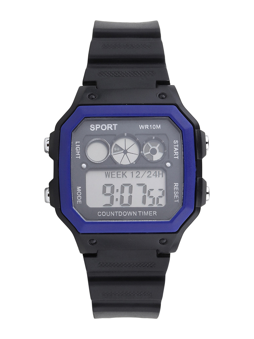 

Fantasy World Unisex Kids Grey Dial & Black Straps Digital Multi Function Watch, Blue