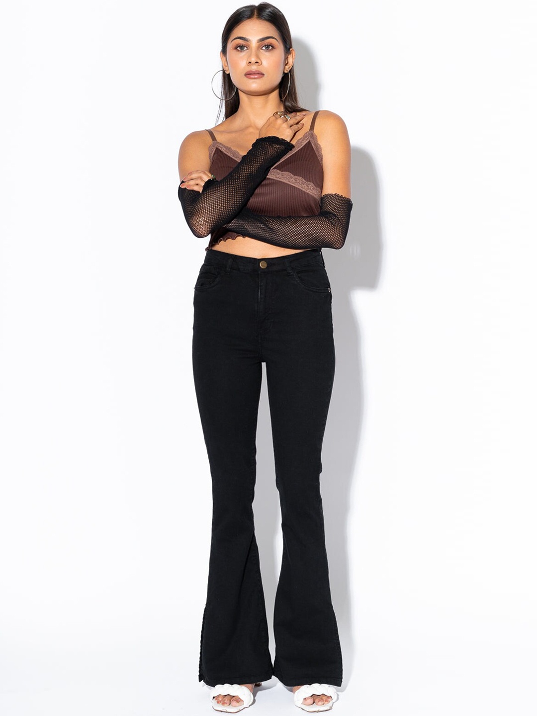 

FREAKINS Women Black Bootcut High-Rise Stretchable Jeans