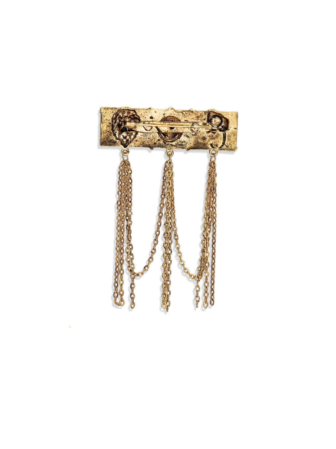 

Hashburys Unisex Gold-Toned Chain Brooch