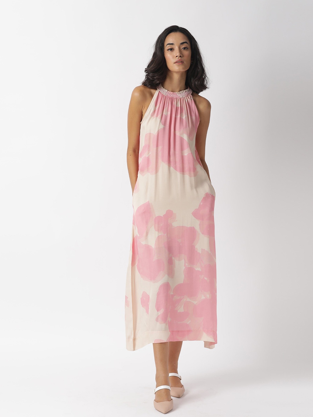 

RAREISM Beige Tie and Dye Maxi Dress