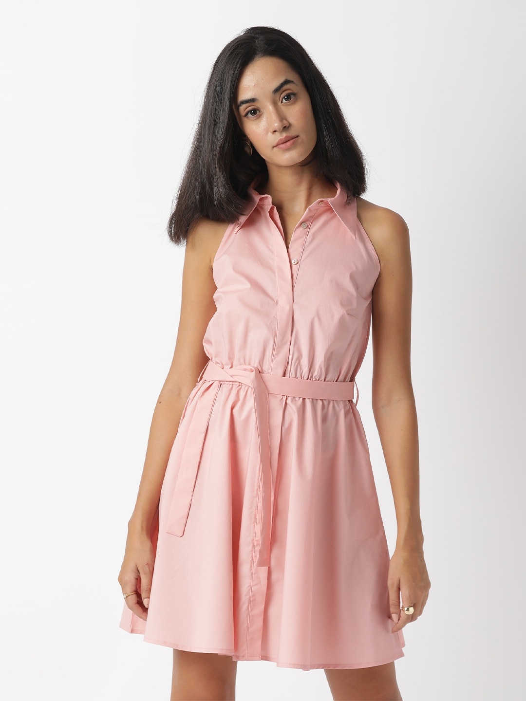 

RAREISM Peach-Coloured Shirt Dress