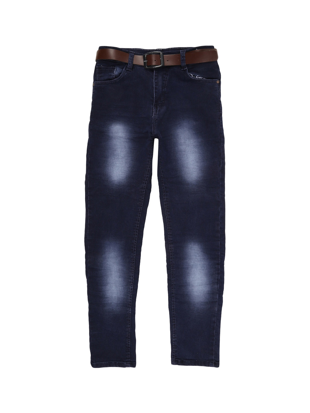 

V-Mart Boys Navy Blue Regular Fit Heavy Fade Stretchable Jeans