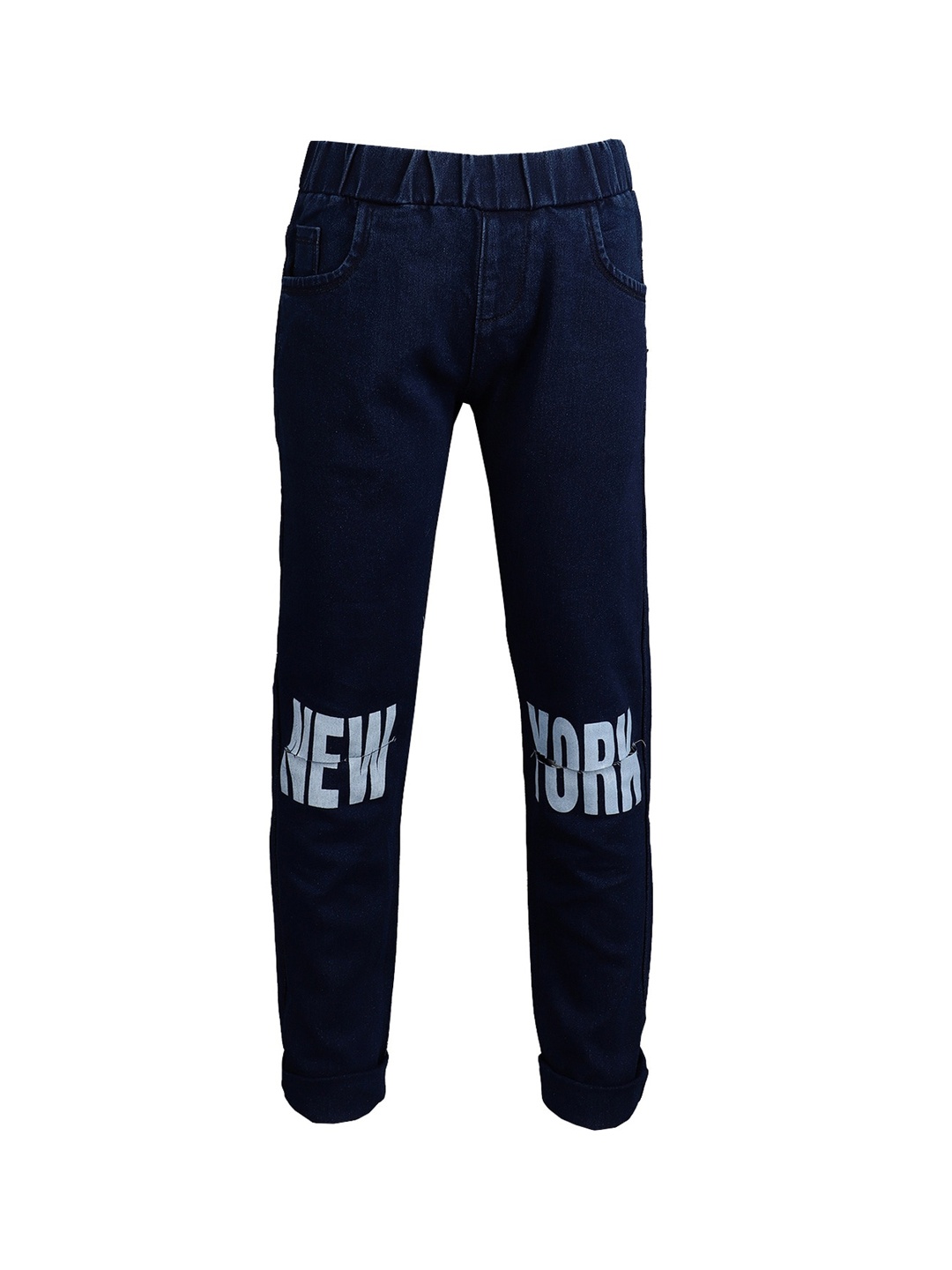 V-Mart Girls Navy Blue Stretchable Mid Rise Jeans