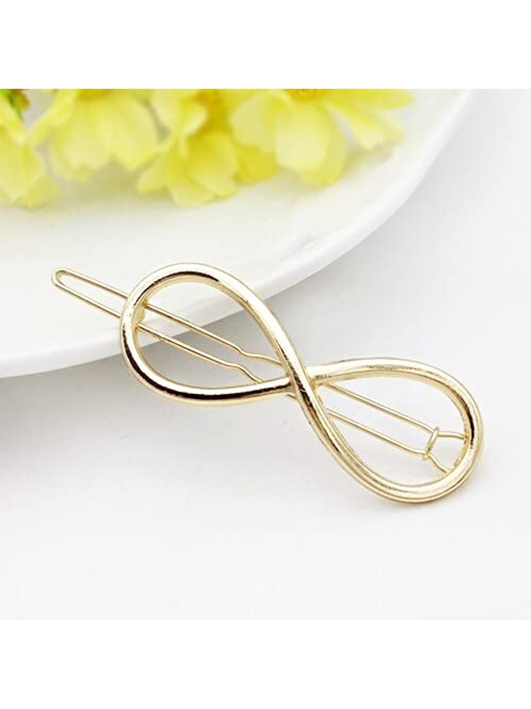 

ANNA CREATIONS Women Set Of 10 Gold-Toned Bumpit Hair Pin